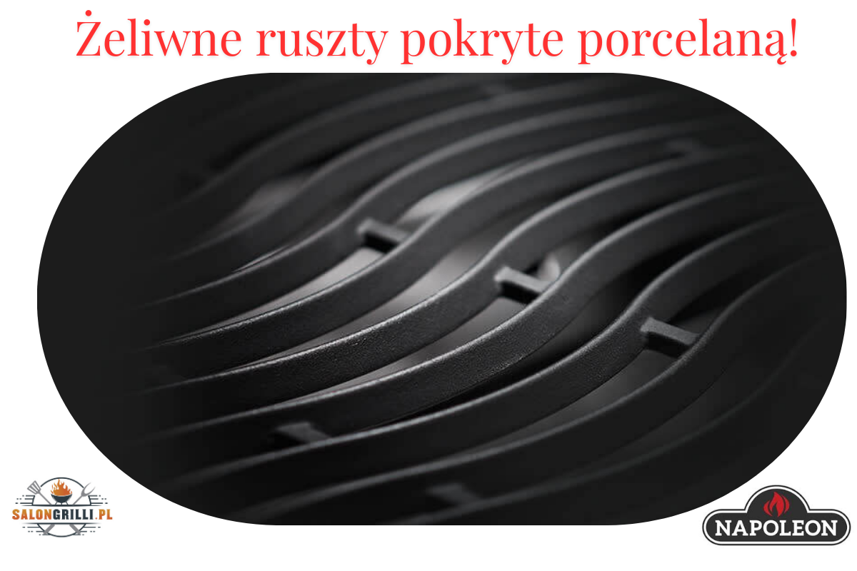 Żeliwne ruszty pokryte porcelaną