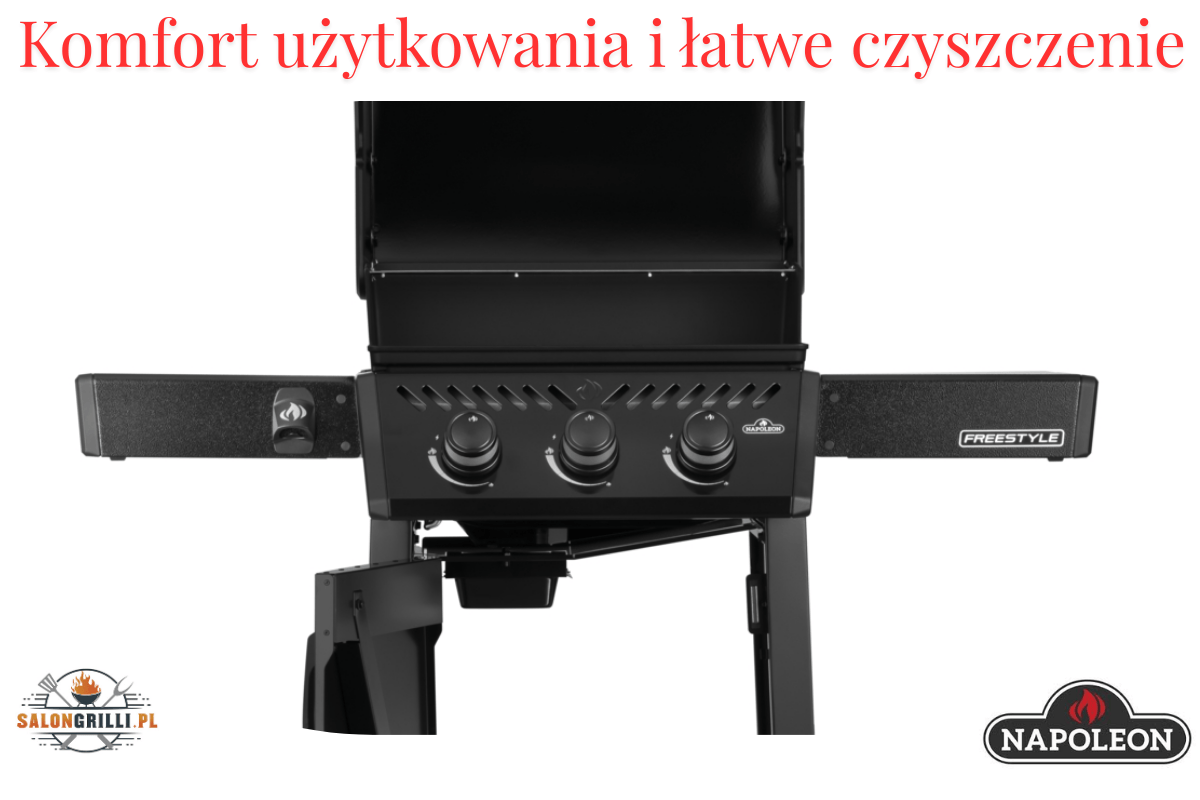 SalonGrilli_pl Napoleon Freestyle 365 PGT Komfort użytkowania i łatwe czyszczenie - opracowanie SalonGrilli