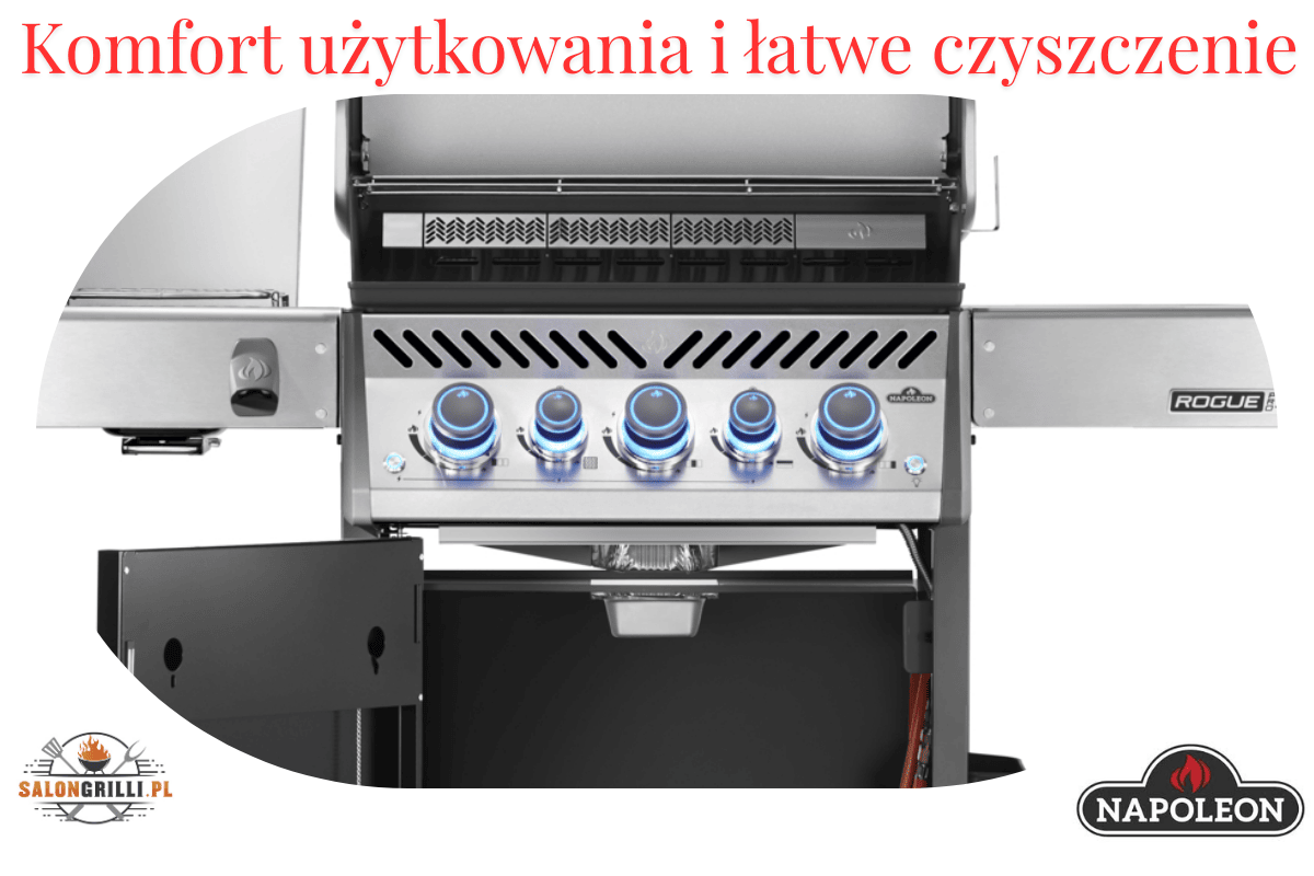 SalonGrilli_pl-Napoleon-Rogue-PRO-S-RPS425RSIBPK-Komfort_uzytkowania_i_latwe_czyszczenie - Opracowanie SalonGrilli