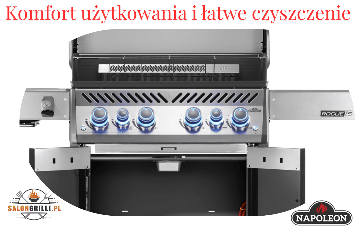 SalonGrilli_pl-Napoleon-Rogue-PRO-S-RPS525RSIBPSS-2-PL-Komfort_uzytkowania_i_latwe_czyszczenie - Opracowanie SalonGrilli