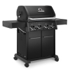 Broil King Grill gazowy Crown 490 Shadow z kuchenką boczną i palnikiem rożna + zestaw rożna obrotowego (865183PL)