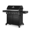 Broil King Grill gazowy Crown 590 Shadow z kuchenką boczną i palnikiem rożna + zestaw rożna obrotowego (866183PL)