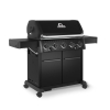 Broil King Grill gazowy Crown 590 Shadow z kuchenką boczną i palnikiem rożna + zestaw rożna obrotowego (866183PL)