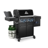 Broil King Grill gazowy Baron 490 IRP Shadow z palnikiem bocznym na podczerwień + moduł Pellet (ZESTAW-49 677183PL + 674005EU)