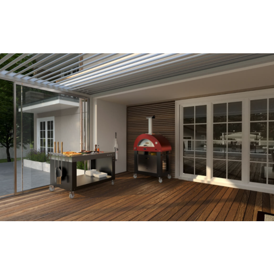 Alfa Forni Piec do pizzy Moderno 2 Pizze Gaz Czerwony (FXMD-2P-GROA)