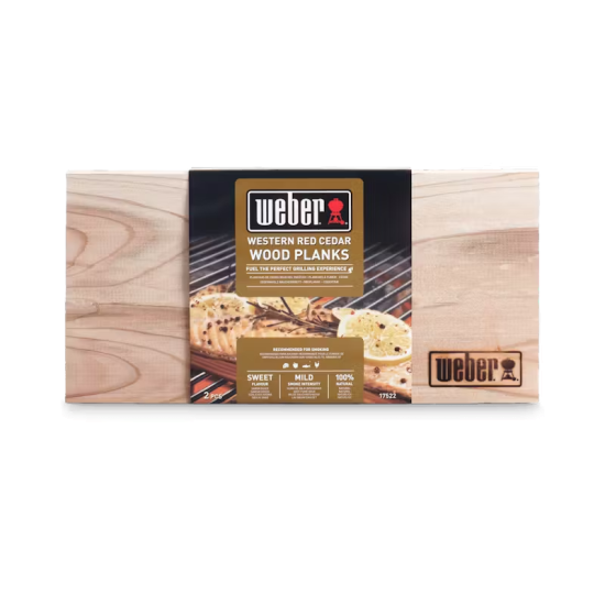 Weber Deski do wędzenia z czerwonego drzewa cedrowego 30 x 15 cm - 2 szt. (17522)