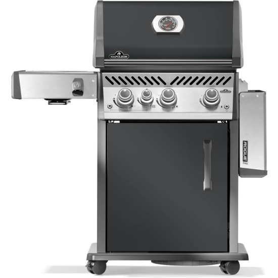 NAPOLEON Grill gazowy Rogue PRO 425 Grill gazowy z palnikiem bocznym Sizzle Zone z planchą i szpatułmi w komplecie Szary (RP425SIBPCH-2-PL)