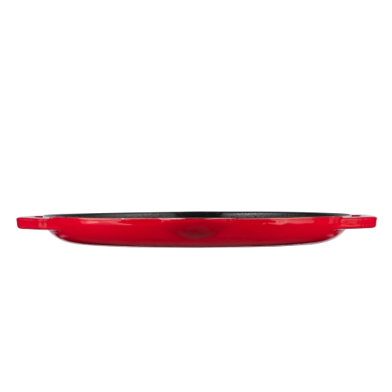 Grand Feu Żeliwna patelania 34cm czerwona (FRYP34R)