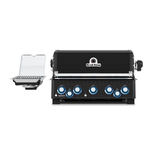 Broil King Grill gazowy Baron 590 IR Shadow BI z palnikiem bocznym na podczerwień (876683SDWPL)