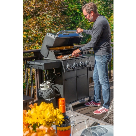 Broil King Grill gazowy Baron 490 IRP Shadow z palnikiem bocznym na podczerwień + moduł Pellet (ZESTAW-49 677183PL + 674005EU)
