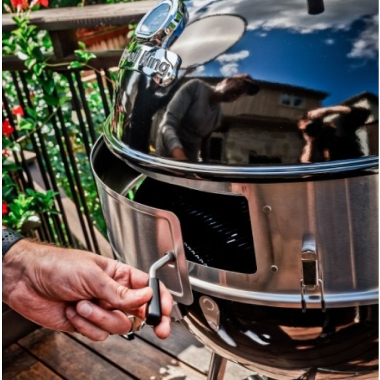 Broil King grill węglowy CROWN KETTLE 57 CM z pierścieniem (ZESTAW-52 401110 + 13360)