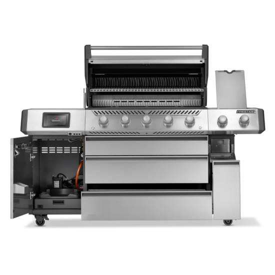 NAPOLEON Grill gazowy Prestige PRO 665 Wi-Fi z palnikiem rożna i palnikiem bocznym Sizzle Zone (PRO665VXRSIBPSS-PL)