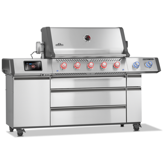 NAPOLEON Grill gazowy Prestige PRO 665 Wi-Fi z palnikiem rożna i palnikiem bocznym Sizzle Zone (PRO665VXRSIBPSS-PL)