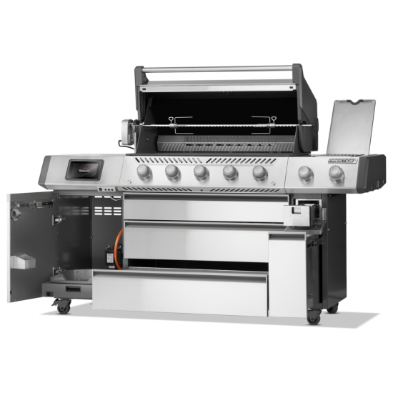 NAPOLEON Grill gazowy Prestige PRO 665 Wi-Fi z palnikiem rożna i palnikiem bocznym Sizzle Zone (PRO665VXRSIBPSS-PL)