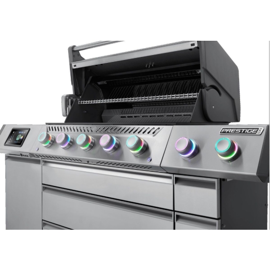 NAPOLEON Grill gazowy Prestige PRO 665 Wi-Fi z palnikiem rożna i palnikiem bocznym Sizzle Zone (PRO665VXRSIBPSS-PL)