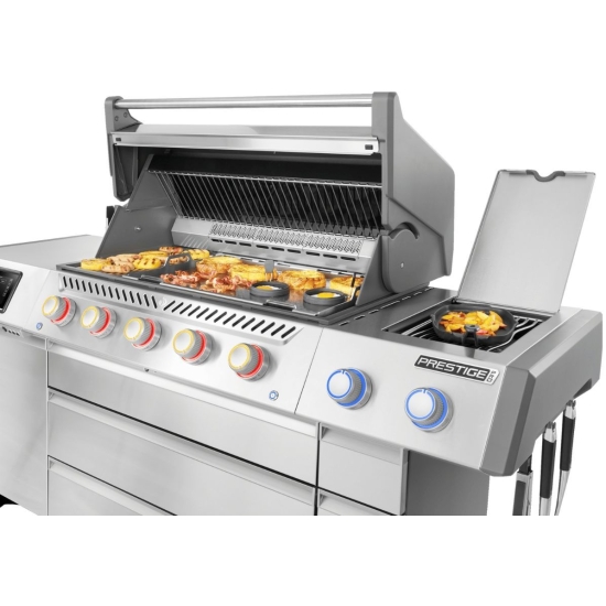 NAPOLEON Grill gazowy Prestige PRO 665 Wi-Fi z palnikiem rożna i palnikiem bocznym Sizzle Zone (PRO665VXRSIBPSS-PL)