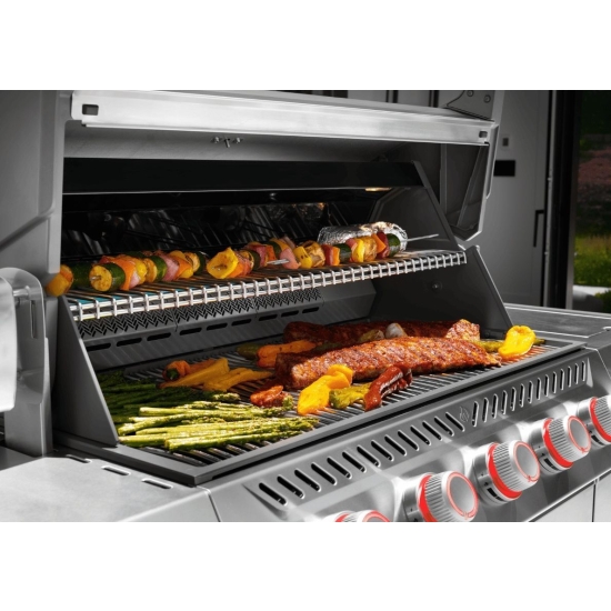 NAPOLEON Grill gazowy Prestige PRO 665 Wi-Fi z palnikiem rożna i palnikiem bocznym Sizzle Zone (PRO665VXRSIBPSS-PL)
