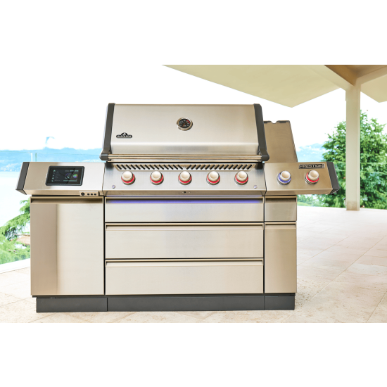 NAPOLEON Grill gazowy Prestige PRO 665 Wi-Fi z palnikiem rożna i palnikiem bocznym Sizzle Zone (PRO665VXRSIBPSS-PL)