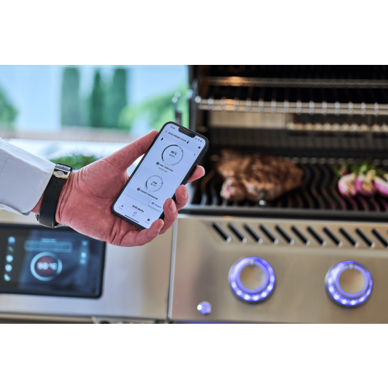 NAPOLEON Grill gazowy Prestige PRO 665 Wi-Fi z palnikiem rożna i palnikiem bocznym Sizzle Zone (PRO665VXRSIBPSS-PL)