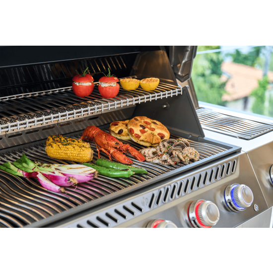NAPOLEON Grill gazowy Prestige PRO 665 Wi-Fi z palnikiem rożna i palnikiem bocznym Sizzle Zone (PRO665VXRSIBPSS-PL)