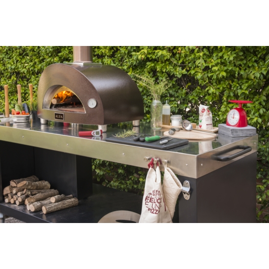 Alfa Forni Piec do pizzy Moderno Nano Drewno Miedziany (FXMD-S-LRAM)