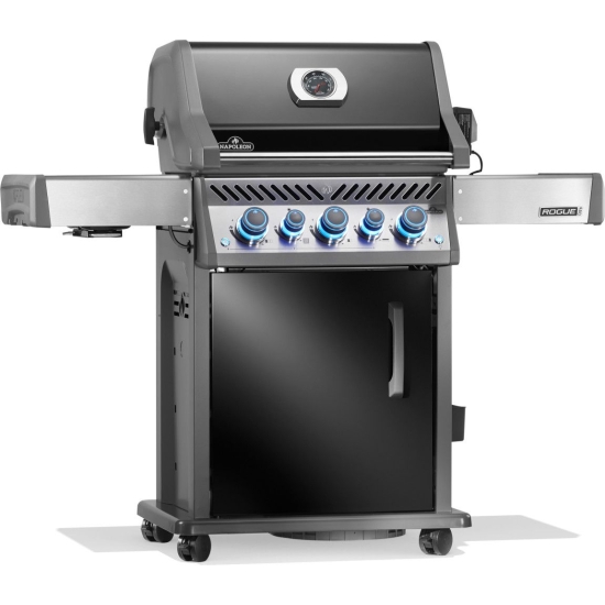 NAPOLEN Grill gazowy Rogue PRO-S 425 z palnikiem rożna, palnikiem bocznym Sizzle Zone i rożnem w komplecie Czarny (RPS425RSIBPK-2-PL-R)