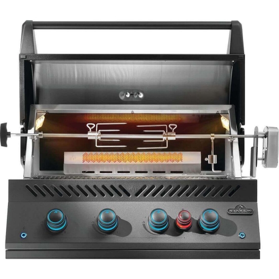 NAPOLEON 32-calowy grill do zabudowy serii 700 na gaz propan z tylnym palnikiem na podczerwień, matowa czerń (BIG32RBPMK-1-PL)