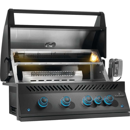 NAPOLEON 32-calowy grill do zabudowy serii 700 na gaz propan z tylnym palnikiem na podczerwień, matowa czerń (BIG32RBPMK-1-PL)