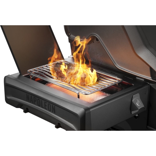 NAPOLEON Grill gazowy ROGUE PRO-S 525 z palnikiem rożna + rożno (69912) i palnikiem bocznym Sizzle Zone Czarny mat (RPS525RSIBPMK-2-PL)