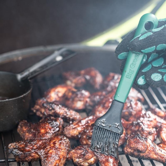 BIG GREEN EGG - Żeliwny rondelek 12 cm do sosów z pędzelkiem-100370