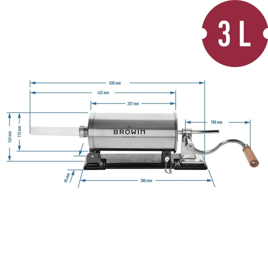 Browin Nadziewarka pozioma 3kg-101908