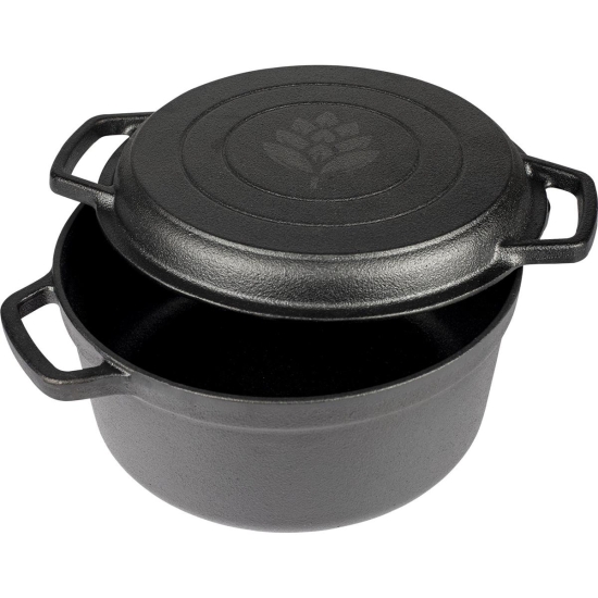 Browin Żeliwny garnek z patelnią 3,5l