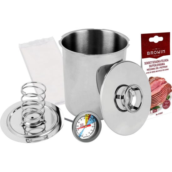 Browin Szynkowar 3 kg + termometr + worki 20szt - Zestaw-102193