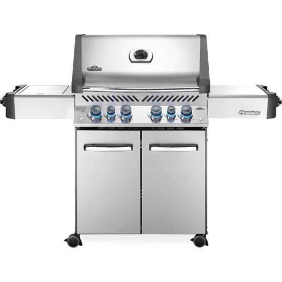 NAPOLEON Grill gazowy Prestige 500 z palnikiem rożna i palnikiem bocznym Sizzle Zone, Stal Szlachetna (P500RSIBPSS-3-PL)