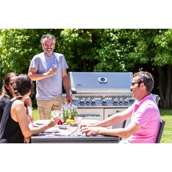 NAPOLEON Grill gazowy Prestige 665 z palnikiem rożna i palnikiem bocznym Sizzle Zone, Stal Szlachetna (P665RSIBPSS-PL)-