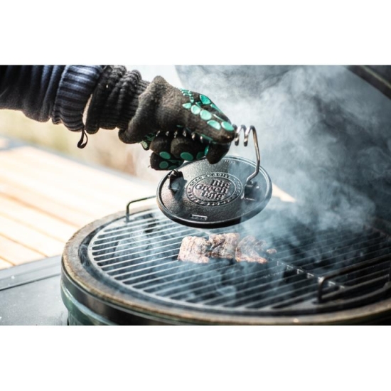 BIG GREEN EGG - Żeliwna prasa do grilla i Burgerów - Cast Iron Grid Press (127648)-104432