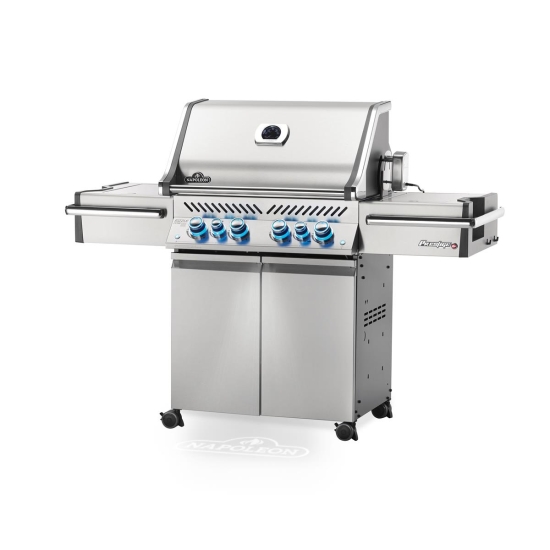 NAPOLEON Grill gazowy Prestige PRO 500 Grill gazowy z palnikiem rożna i palnikiem bocznym Sizzle Zone, Stal Szlachetna