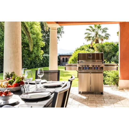NAPOLEON Grill gazowy Prestige PRO 500 Grill gazowy z palnikiem rożna i palnikiem bocznym Sizzle Zone, Stal Szlachetna