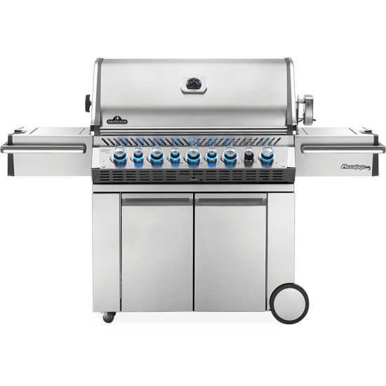 NAPOLEON Grill gazowy Prestige PRO 665 Grill gazowy z palnikiem rożna i palnikiem bocznym Sizzle Zone, Stal Szlachetna GAZ ZIEMNY (PRO665RSIBNSS-3-CE)