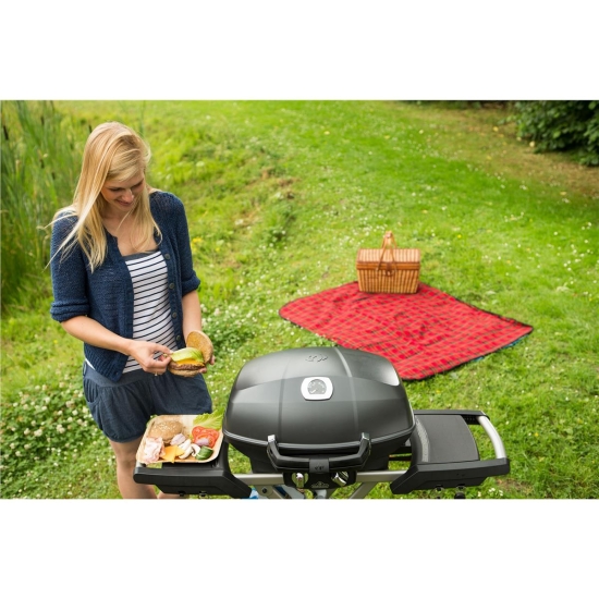 NAPOLEON Przenośny grill gazowy na kartusze TravelQ 285X z wózkiem nożycowym, Czarny (TQ285X-BK-1-CE)-105646