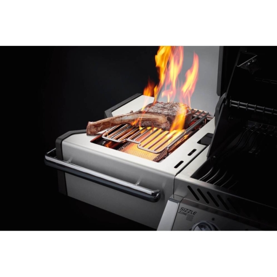 NAPOLEON Grill gazowy Prestige PRO 500 Grill gazowy z palnikiem rożna i palnikiem bocznym Sizzle Zone, Stal Szlachetna