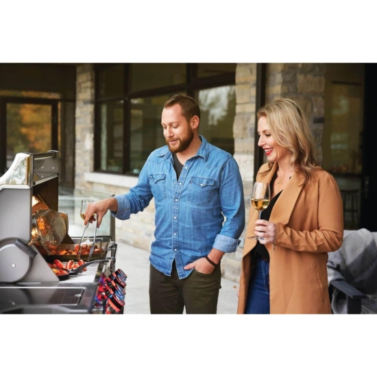 NAPOLEON Grill gazowy Prestige PRO 500 Grill gazowy z palnikiem rożna i palnikiem bocznym Sizzle Zone, Stal Szlachetna