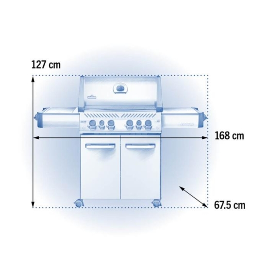 NAPOLEON Grill gazowy Prestige 500 z palnikiem rożna i palnikiem bocznym Sizzle Zone, Szary (P500RSIBPCH-3-PL)-105742