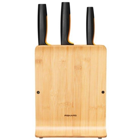 FISKARS Zestaw 3 noży w bloku bambusowym (1057553)-106273